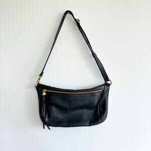 HOBO “flywheel” Black Bag with Gold Accents